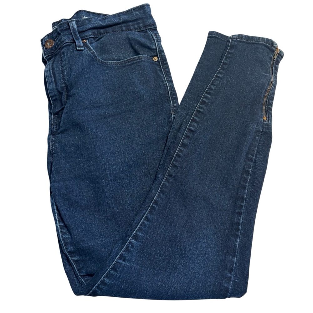 Levi's Denizen Jeans Size 6 Dark Blue Denim High-Rise Skinny Ankle Pants Zippers